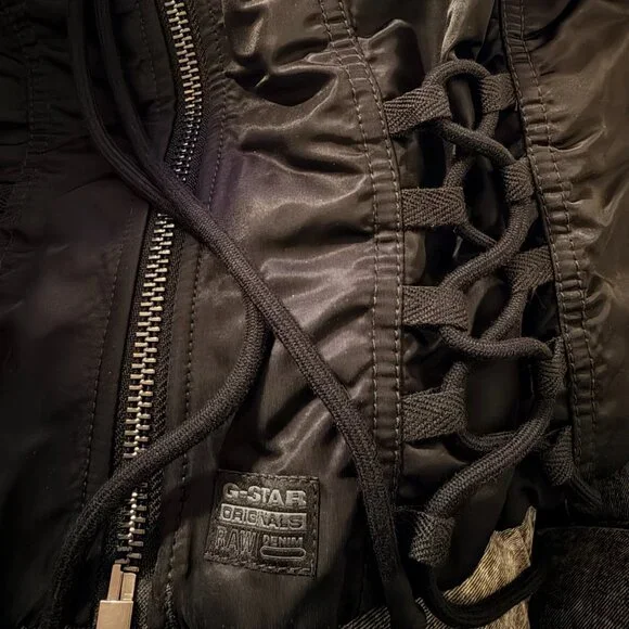 G-Star MA-1 Cropped Sleeveless Padded Top – Dark Black – XS (NWT) - Picture 7 of 11